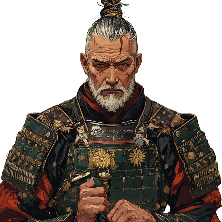 Samurai Sensei Vinyl Car Decal Sticker – Waterproof & UV-Resistant 8"