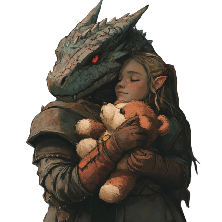 Dragonborn Girl Vinyl Car Decal Sticker – Waterproof & UV-Resistant 8"