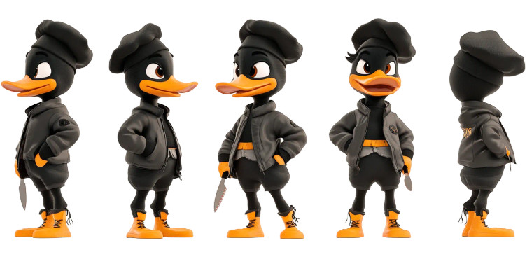 Chef Duck Character Vinyl Car Decal Sticker – Waterproof & UV-Resistant 8"