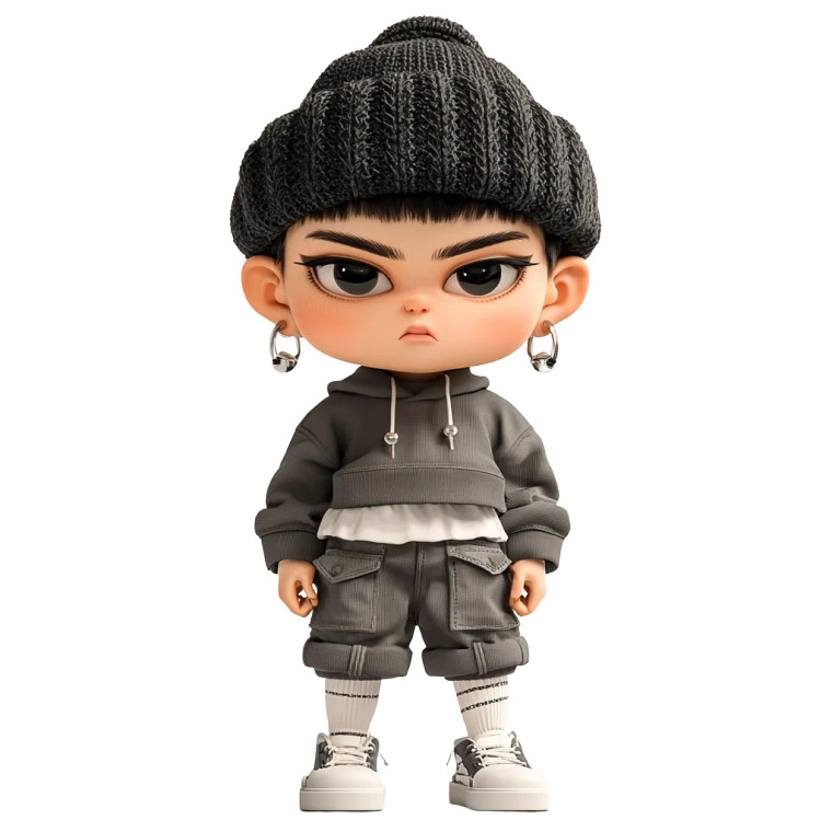 Stylish Boy Toy Vinyl Car Decal Sticker – Waterproof & UV-Resistant 8"