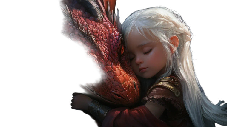 Dragon Pet Cuddle Vinyl Car Decal Sticker – Waterproof & UV-Resistant 8"