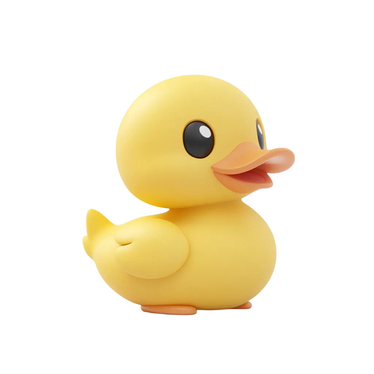 Cartoon Yellow Duck Vinyl Car Decal Sticker – Waterproof & UV-Resistant 8"