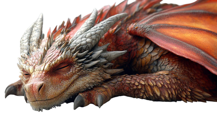 Majestic Sleeping Dragon V2 Vinyl Car Decal Sticker – Waterproof & UV-Resistant 8"