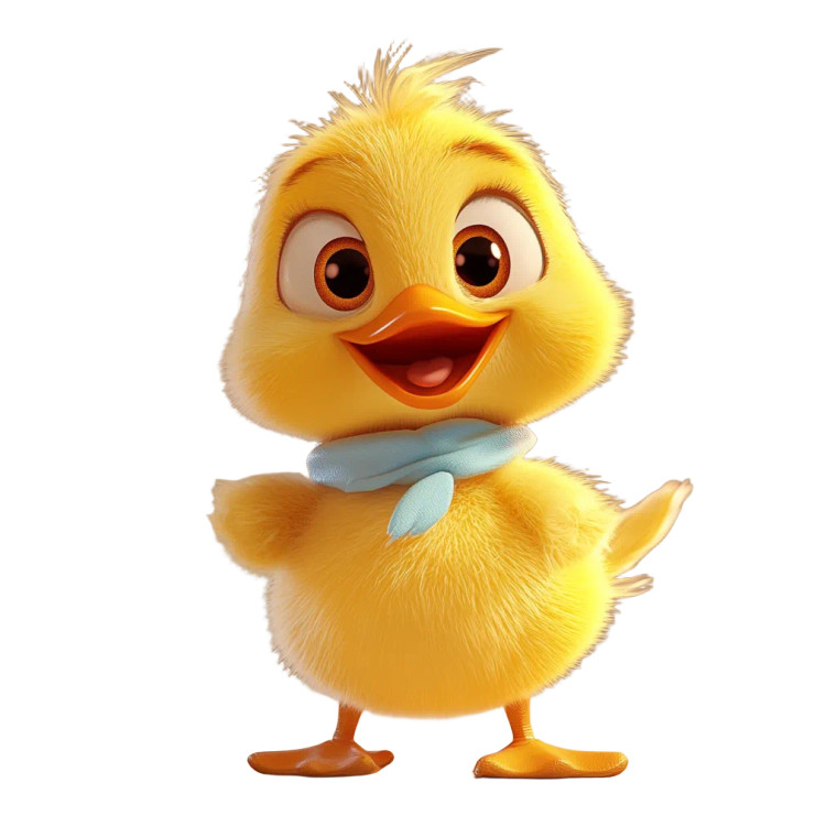 Cute Baby Duck Vinyl Car Decal Sticker – Waterproof & UV-Resistant 8"