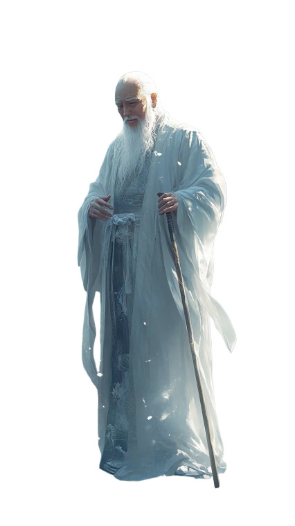 Ancient Chinese Sage V6 Vinyl Car Decal Sticker – Waterproof & UV-Resistant 8"