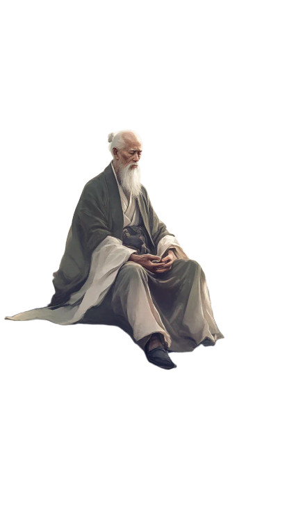 Taoist Meditation Cliff Vinyl Car Decal Sticker – Waterproof & UV-Resistant 8"