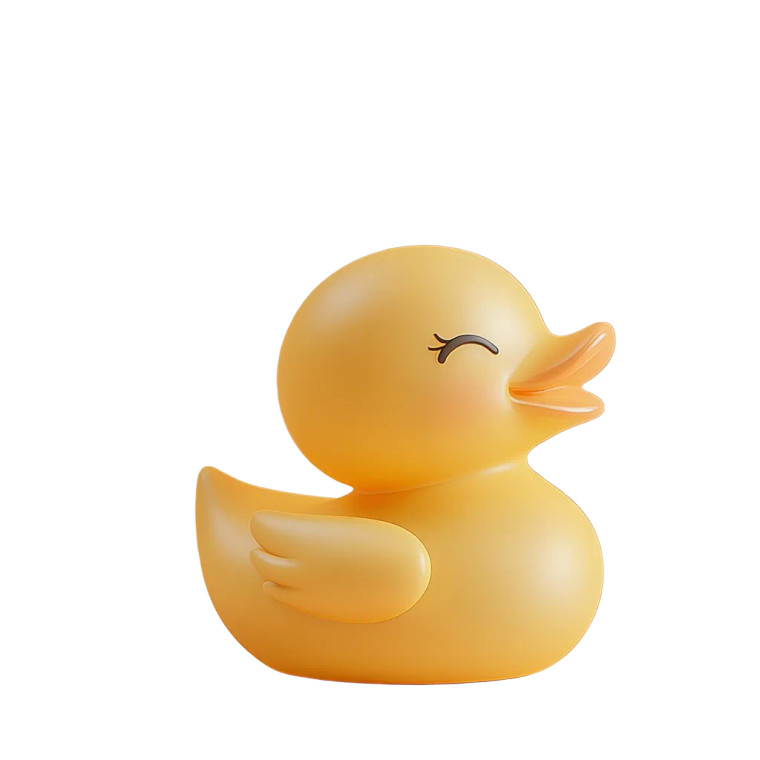 Happy Yellow Duck Vinyl Car Decal Sticker – Waterproof & UV-Resistant 8"