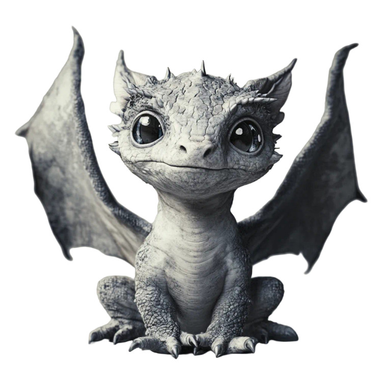 Fantasy Baby Dragon Vinyl Car Decal Sticker – Waterproof & UV-Resistant 8"