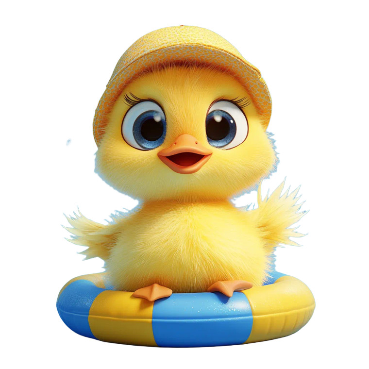 Terrified Cartoon Duck Vinyl Car Decal Sticker – Waterproof & UV-Resistant 8"