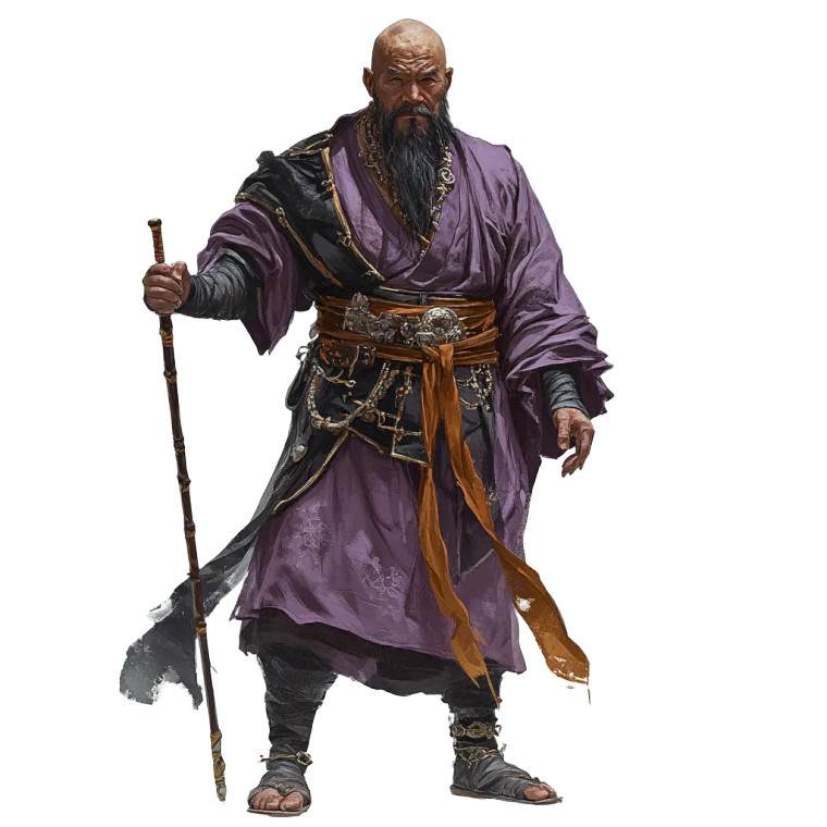 Fantasy Elder Monk Vinyl Car Decal Sticker – Waterproof & UV-Resistant 8"