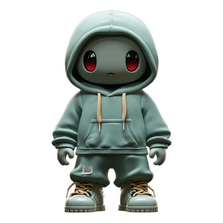 Green Hoodie Character Vinyl Car Decal Sticker – Waterproof & UV-Resistant 8"