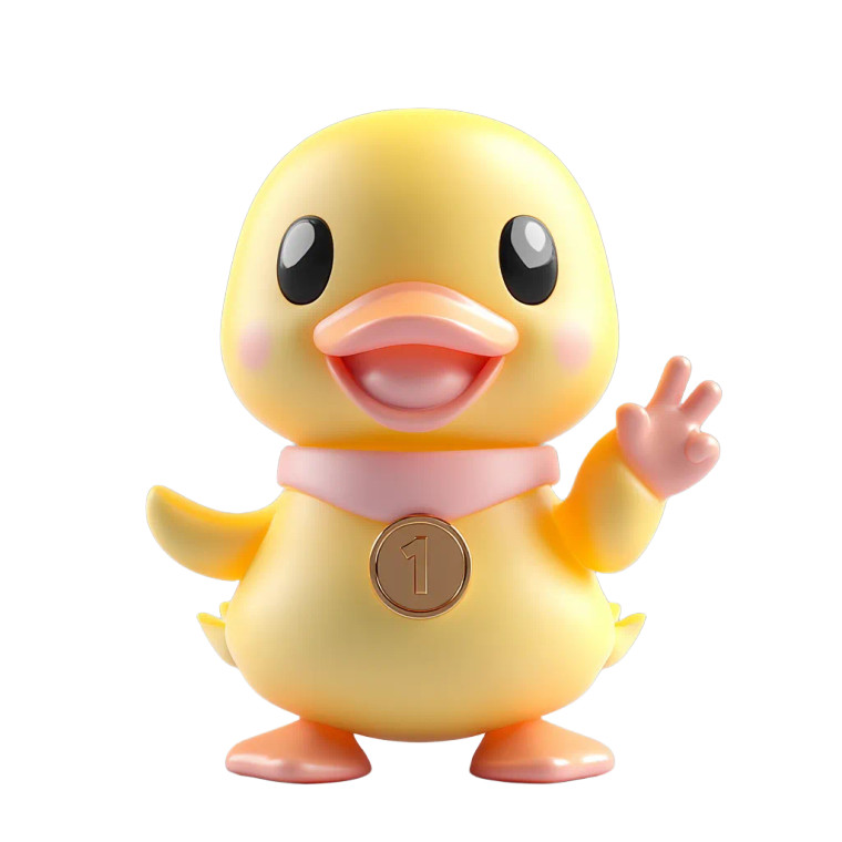 Happy Medal Duck Vinyl Car Decal Sticker – Waterproof & UV-Resistant 8"