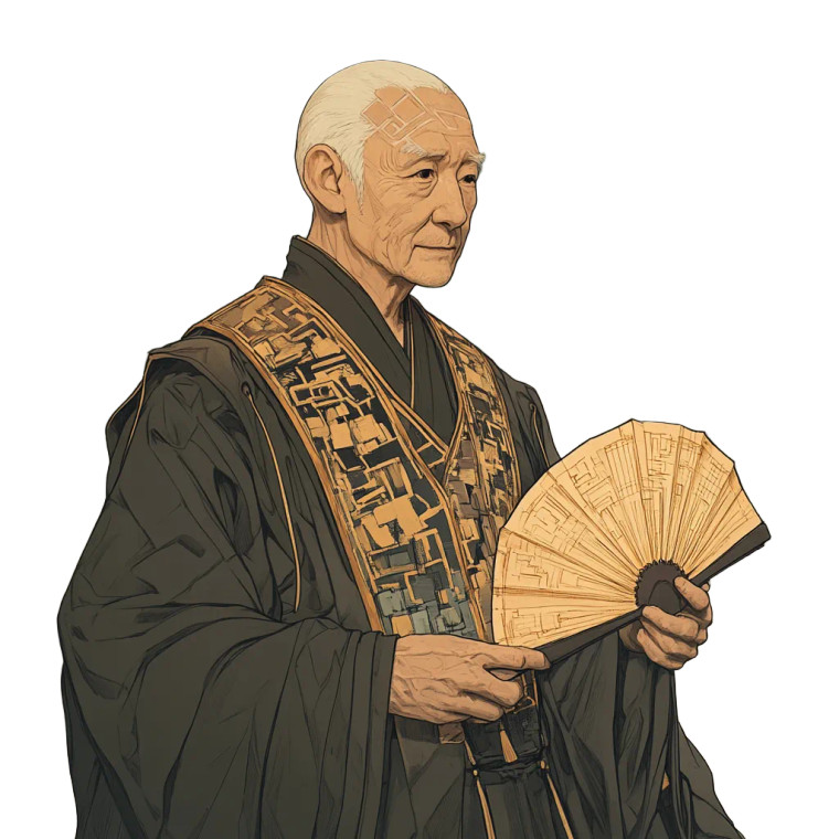 Elderly Tech Scholar Vinyl Car Decal Sticker – Waterproof & UV-Resistant 8"