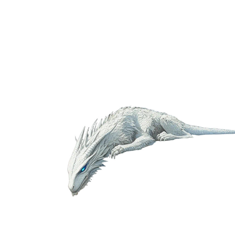 Sleeping White Dragon V2 Vinyl Car Decal Sticker – Waterproof & UV-Resistant 8"