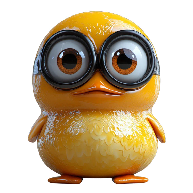 Plastic Duck Minion Vinyl Car Decal Sticker – Waterproof & UV-Resistant 8"