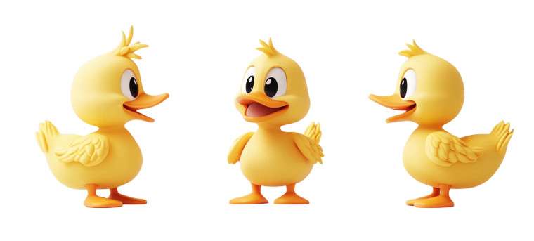 3D Toon Duck Vinyl Car Decal Sticker – Waterproof & UV-Resistant 8"