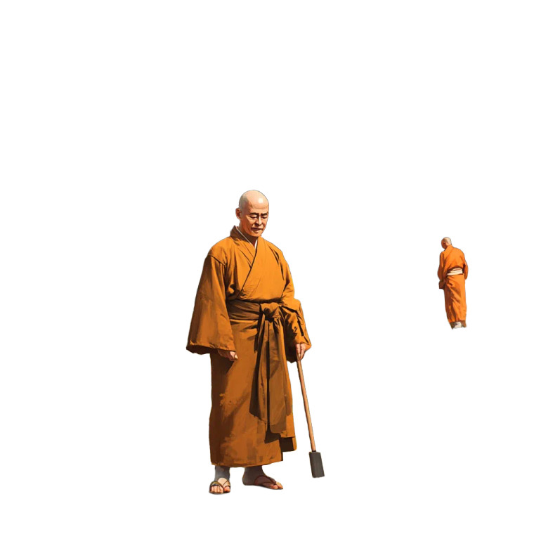 Shintao Monk Vinyl Car Decal Sticker – Waterproof & UV-Resistant 8"