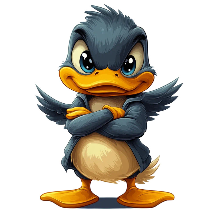 Grumpy Cartoon Duck Vinyl Car Decal Sticker – Waterproof & UV-Resistant 8" Grumpy Cartoon Duck Vinyl Car Decal Sticker – Waterproof & UV-Resistant 8"