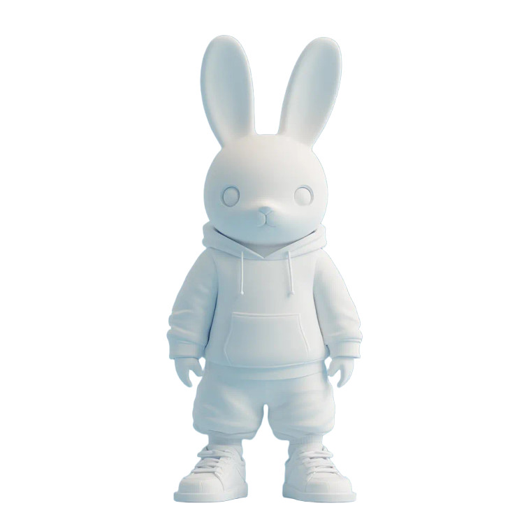 Teen Rabbit Doll Vinyl Car Decal Sticker – Waterproof & UV-Resistant 8"