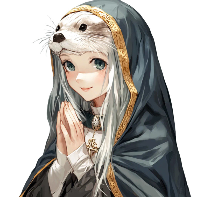 Anime Pope Otter Vinyl Car Decal Sticker – Waterproof & UV-Resistant 8"
