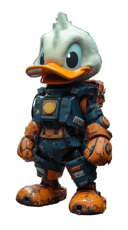 Mechanical Gundam Duck Vinyl Car Decal Sticker – Waterproof & UV-Resistant 8"