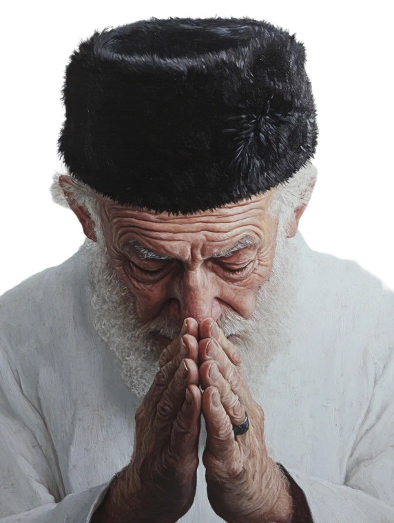 Praying Jewish Rabbi Vinyl Car Decal Sticker – Waterproof & UV-Resistant 8"