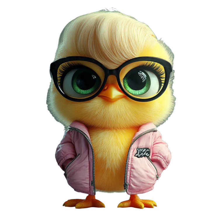 Cute Yellow Chicken V2 Vinyl Car Decal Sticker – Waterproof & UV-Resistant 8"