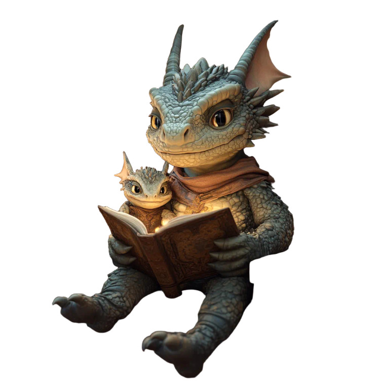 Dragon Reading Time Vinyl Car Decal Sticker – Waterproof & UV-Resistant 8"