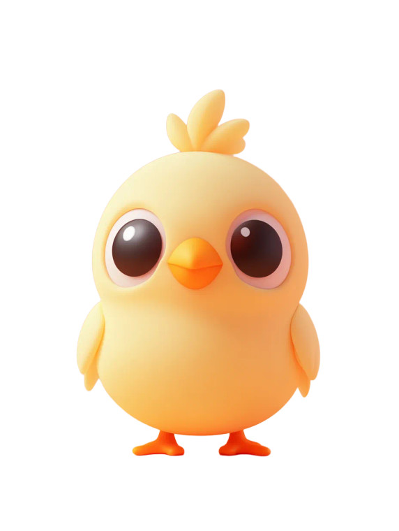 Cute Chick V2 Vinyl Car Decal Sticker – Waterproof & UV-Resistant 8"