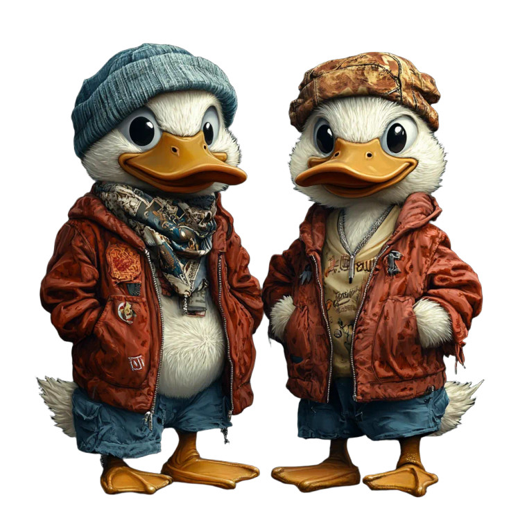 Gangster Ducks Vinyl Car Decal Sticker – Waterproof & UV-Resistant 8"