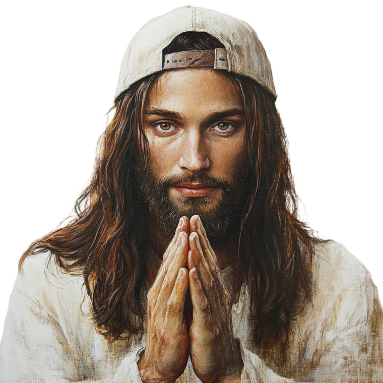 Modern Jesus Prayer Vinyl Car Decal Sticker – Waterproof & UV-Resistant 8"