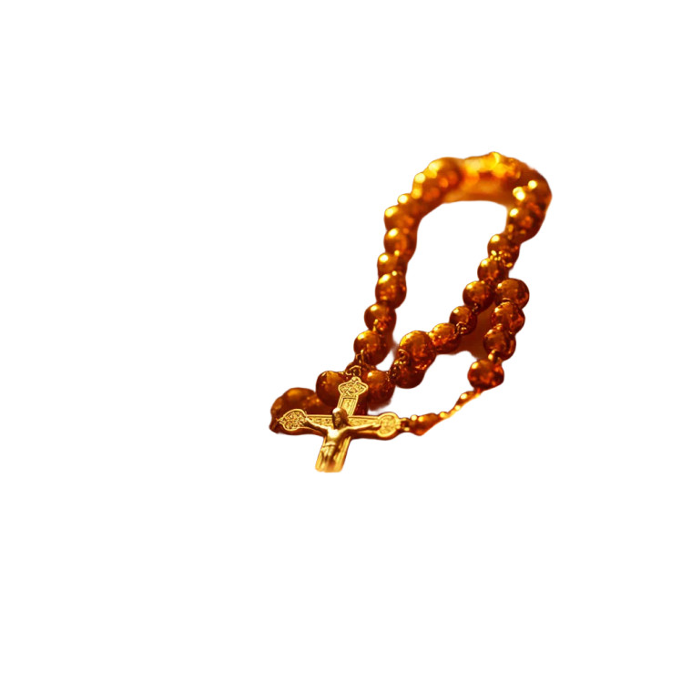 Praying Hands Rosary V6 Vinyl Car Decal Sticker – Waterproof & UV-Resistant 8"