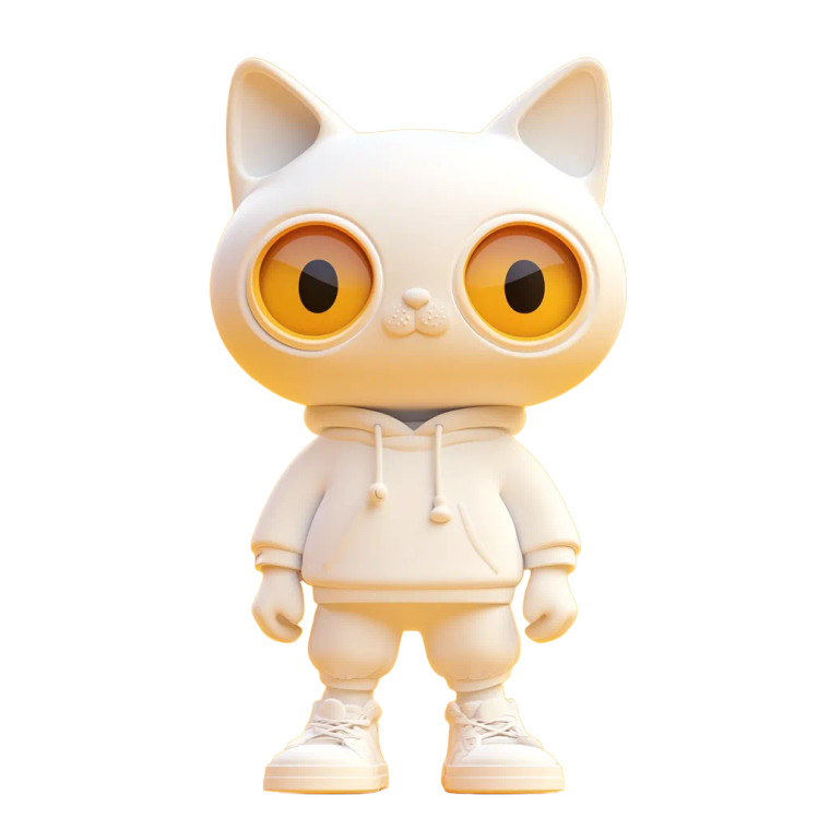 Cute 3D Cat Vinyl Car Decal Sticker – Waterproof & UV-Resistant 8"