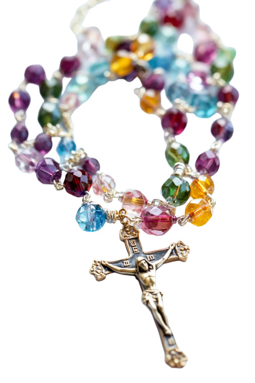 Colorful Rosary Beads Vinyl Car Decal Sticker – Waterproof & UV-Resistant 8"