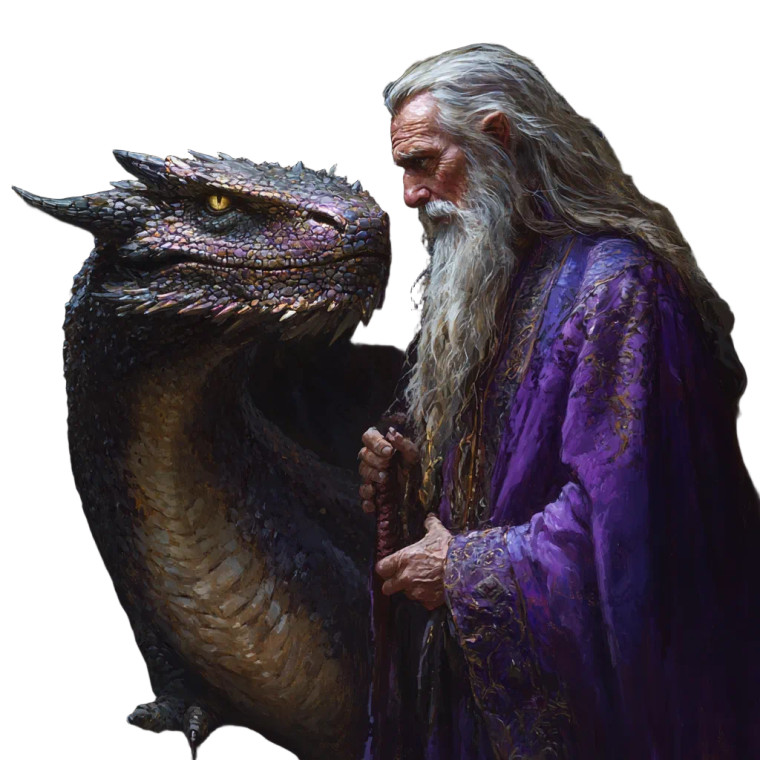 Wizard And Dragon V2 Vinyl Car Decal Sticker – Waterproof & UV-Resistant 8"