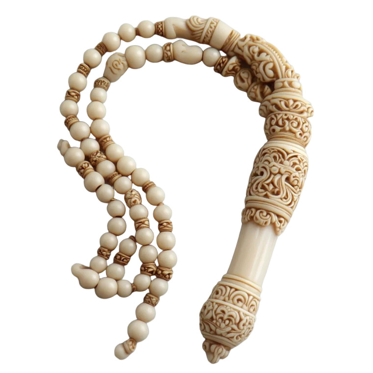 Ivory Prayer Tasbih Vinyl Car Decal Sticker – Waterproof & UV-Resistant 8"