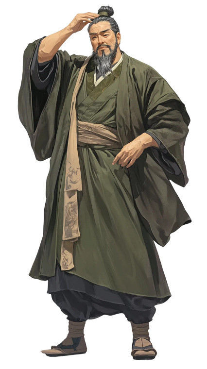 Ancient Scholar Character Vinyl Car Decal Sticker – Waterproof & UV-Resistant 8"