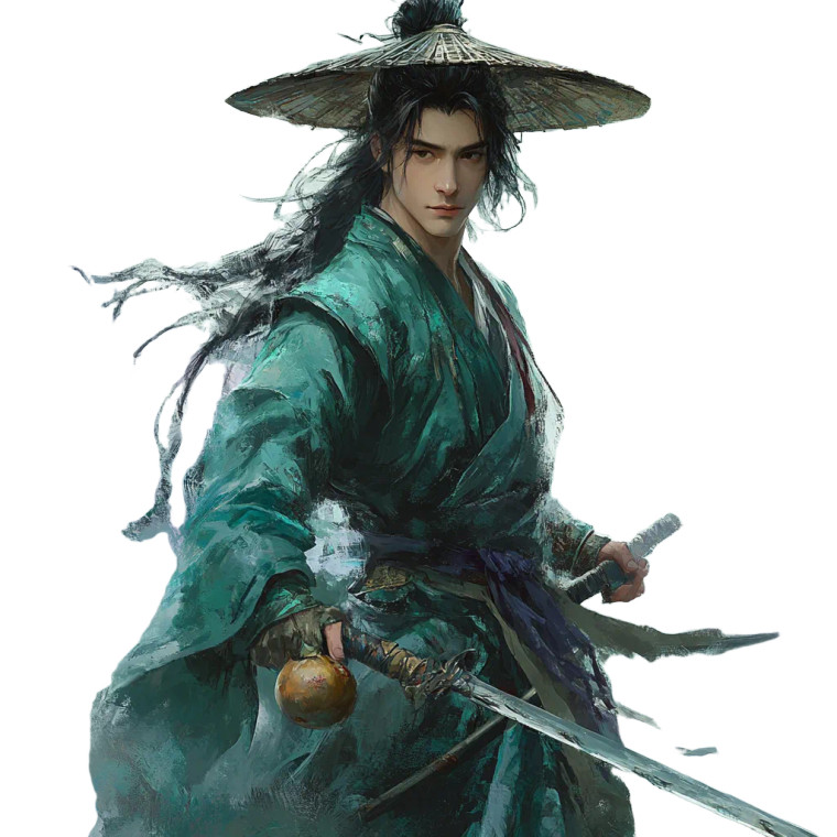 Rebellious Swordsman Vinyl Car Decal Sticker – Waterproof & UV-Resistant 8"