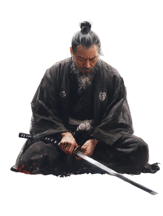 Miyamoto Musashi Sketch Vinyl Car Decal Sticker – Waterproof & UV-Resistant 8"