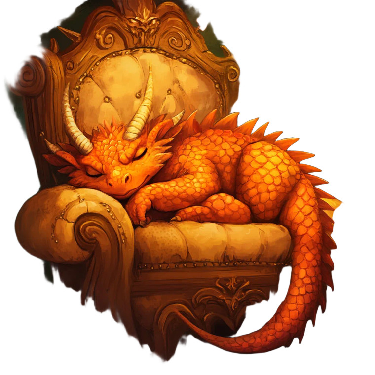Sleeping Dragon Throne Vinyl Car Decal Sticker – Waterproof & UV-Resistant 8"