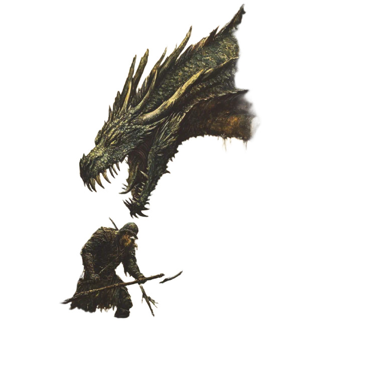 Hero Hunts Dragon Vinyl Car Decal Sticker – Waterproof & UV-Resistant 8"