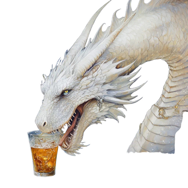Dragon Drinking Rum Vinyl Car Decal Sticker – Waterproof & UV-Resistant 8"