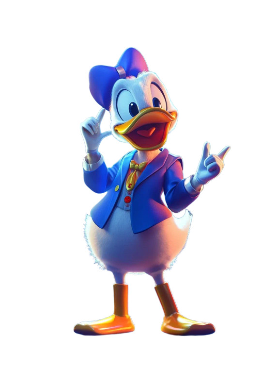 Donald Duck Speech Vinyl Car Decal Sticker – Waterproof & UV-Resistant 8"