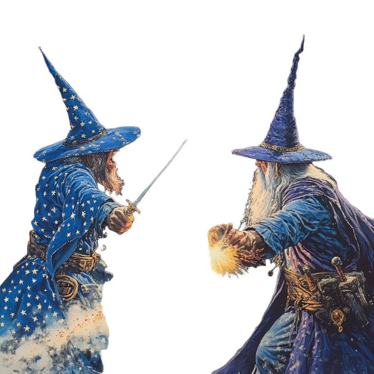 Weary Wizards Vs Dragon Vinyl Car Decal Sticker – Waterproof & UV-Resistant 8"