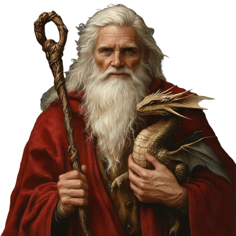 Merlin With Dragon Vinyl Car Decal Sticker – Waterproof & UV-Resistant 8"