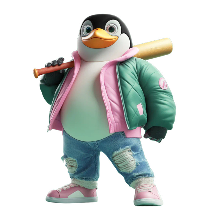 Stylish Penguin Character Vinyl Car Decal Sticker – Waterproof & UV-Resistant 8"
