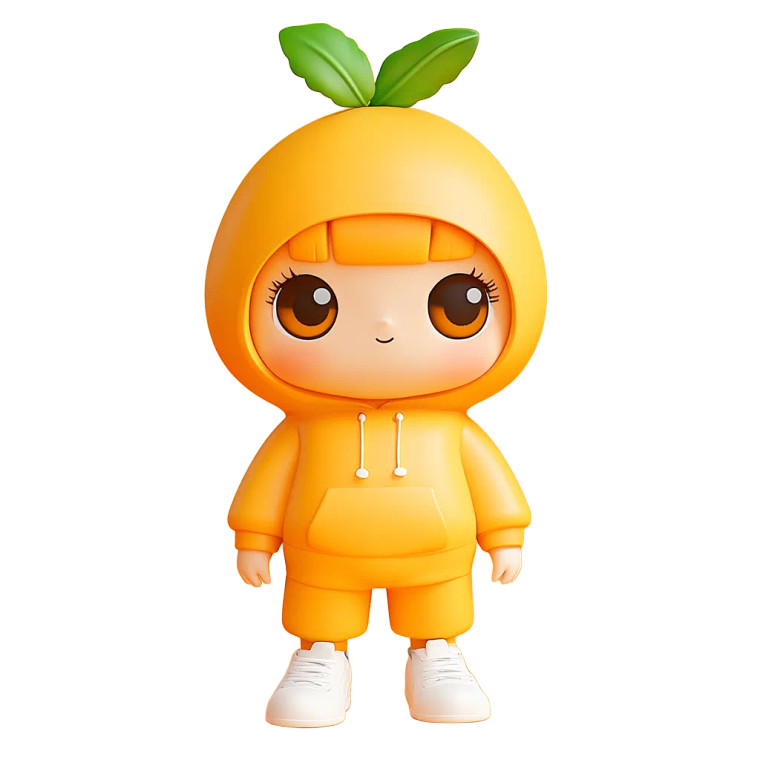 Mango Outfit Girl Vinyl Car Decal Sticker – Waterproof & UV-Resistant 8"