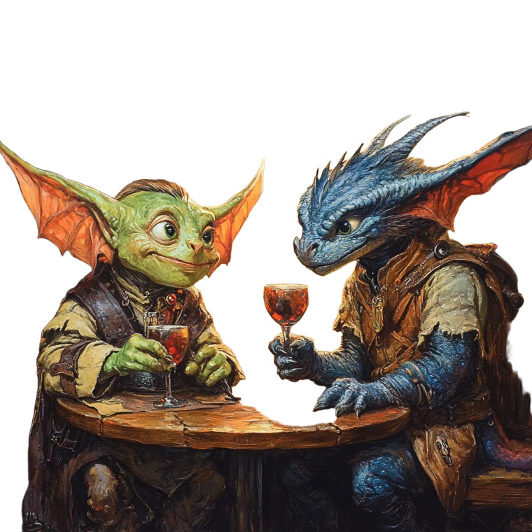 Goblin And Dragon Date Vinyl Car Decal Sticker – Waterproof & UV-Resistant 8"
