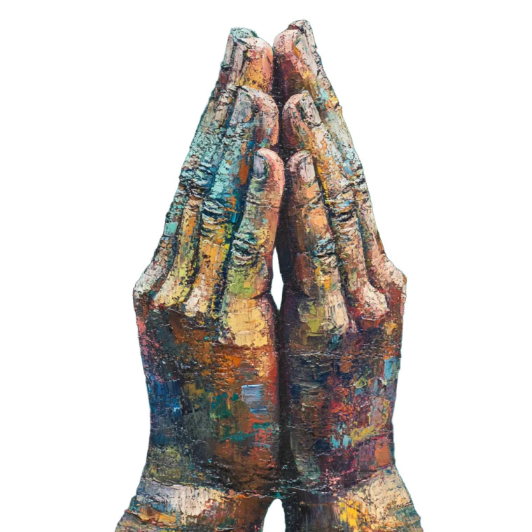 Praying Hands V4 Vinyl Car Decal Sticker – Waterproof & UV-Resistant 8"