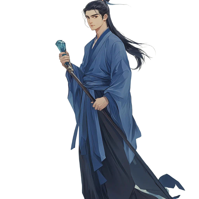 Jade Staff Holder Vinyl Car Decal Sticker – Waterproof & UV-Resistant 8"